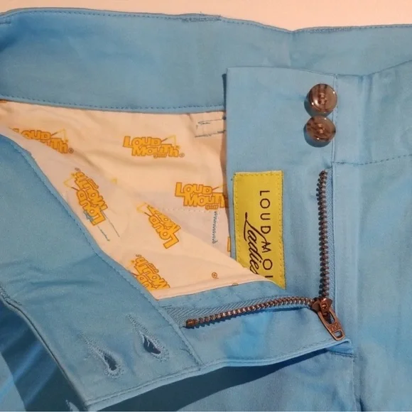 Loudmouth Golf ladies shorts - Powder Blue - Picture 9 of 9